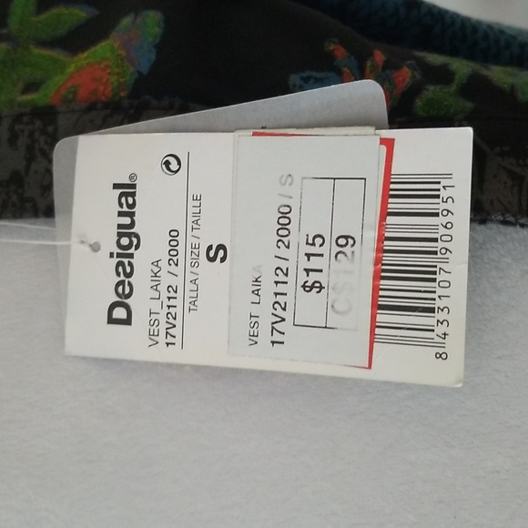 Desigual Mixed Print Long Sleeve A-Line Dress Size Small - Picture 4 of 6